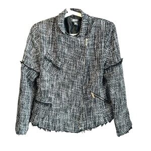 Kenneth Cole Reaction Black and Gray Tweed Blazer